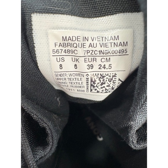 Converse Womens Size 8 Chunky Platform Lace Up Ankle Boots Grey Black - Picture 5 of 8